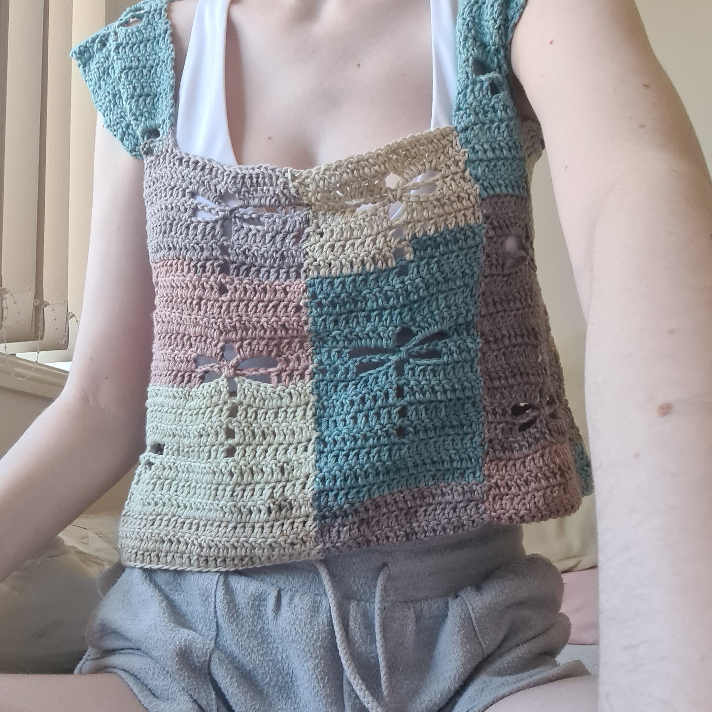 Handmade Crochet Dragonfly Top