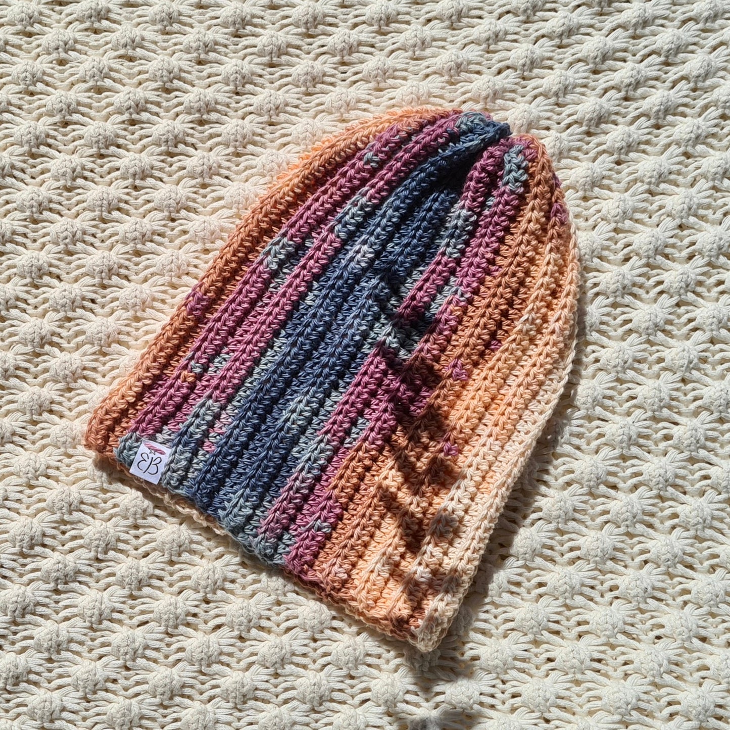 Handmade Crochet Rainbow Beanie