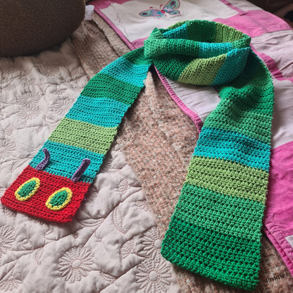 The Very Hungry Caterpillar Inspired Scarf Crochet Pattern