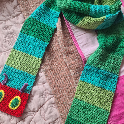 The Very Hungry Caterpillar Inspired Scarf Crochet Pattern