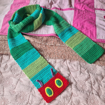 The Very Hungry Caterpillar Inspired Scarf Crochet Pattern