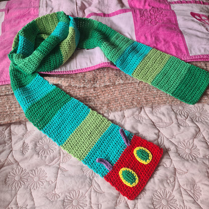 The Very Hungry Caterpillar Inspired Scarf Crochet Pattern