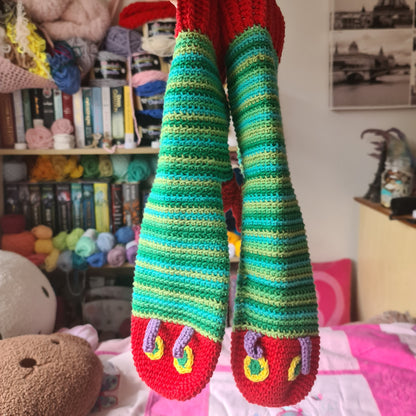 Caterpillar Socks Crochet Pattern