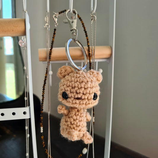 Handmade Crochet Squirrel Keychain