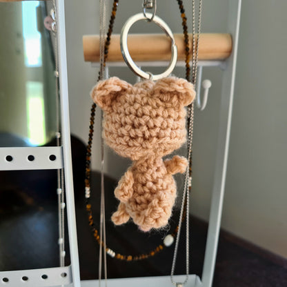 Handmade Crochet Squirrel Keychain