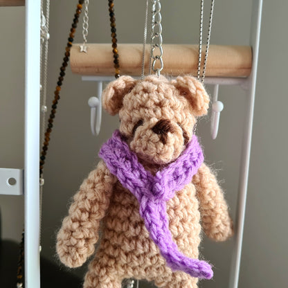 Handmade Crochet Bear Keychain