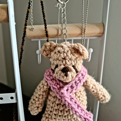 Handmade Crochet Bear Keychain
