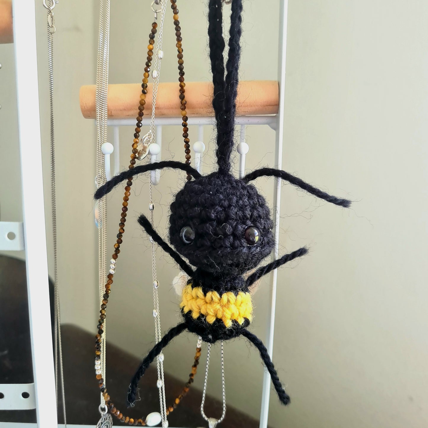 Handmade Crochet Bee Keychain