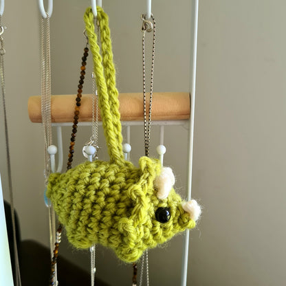 Crochet Triceratops Charm