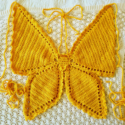 Handmade Crochet Butterfly Top