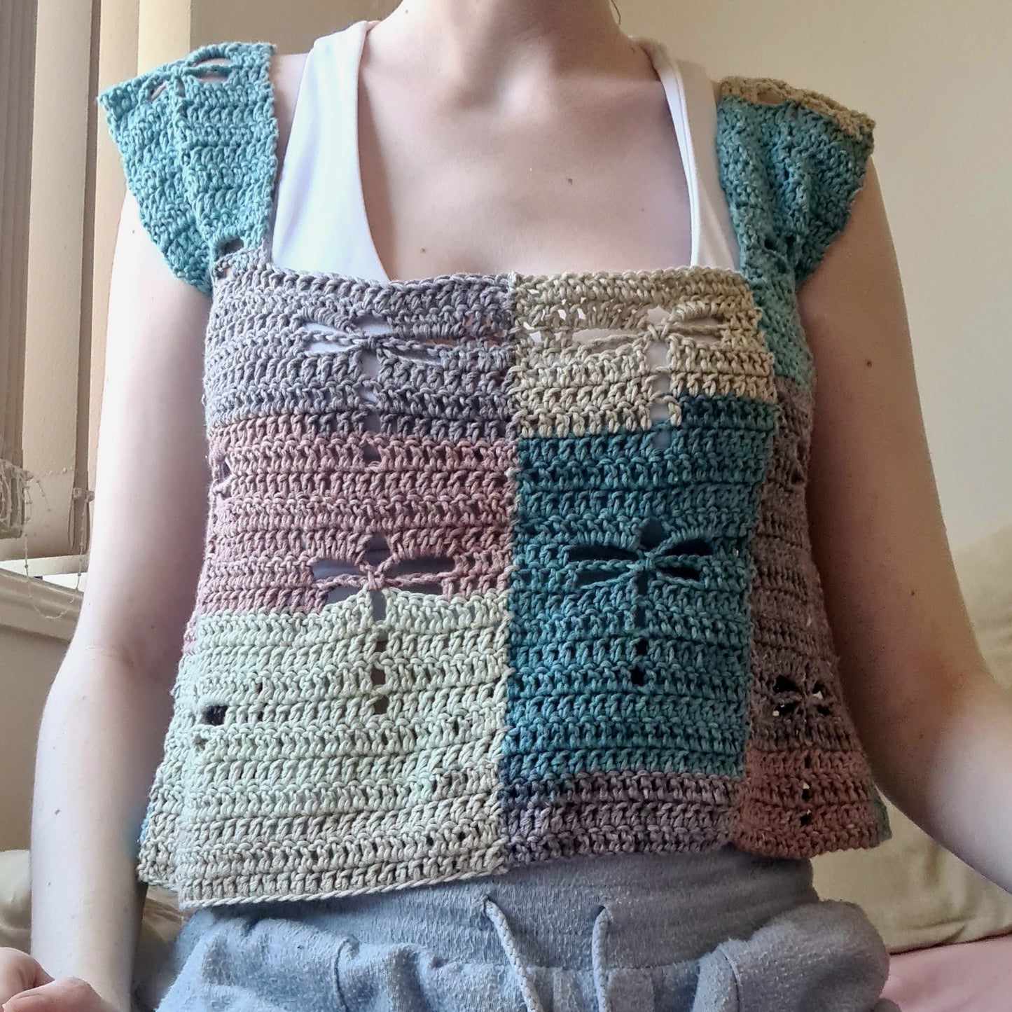 Handmade Crochet Dragonfly Top