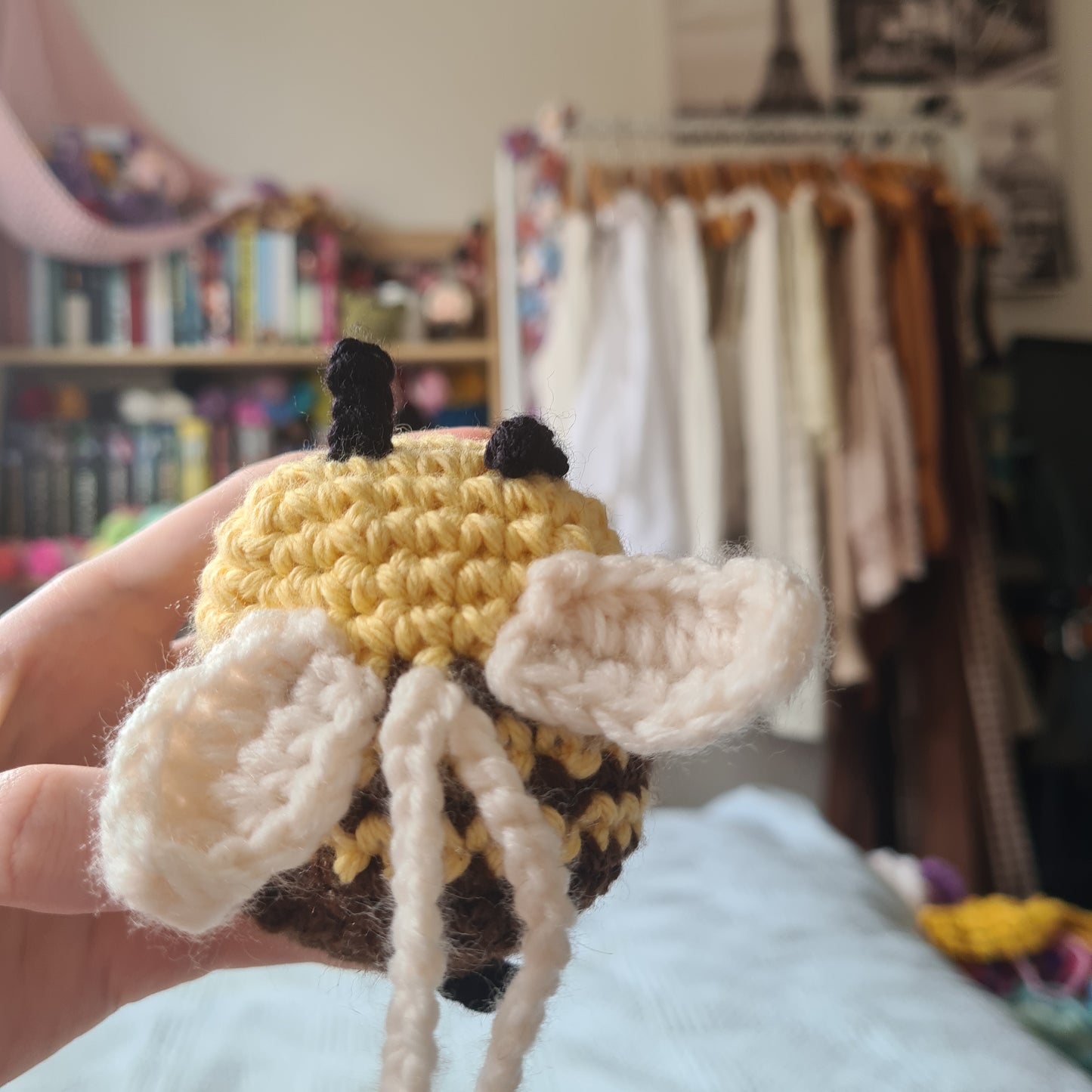 Crochet Minecraft Inspired Bee Charm