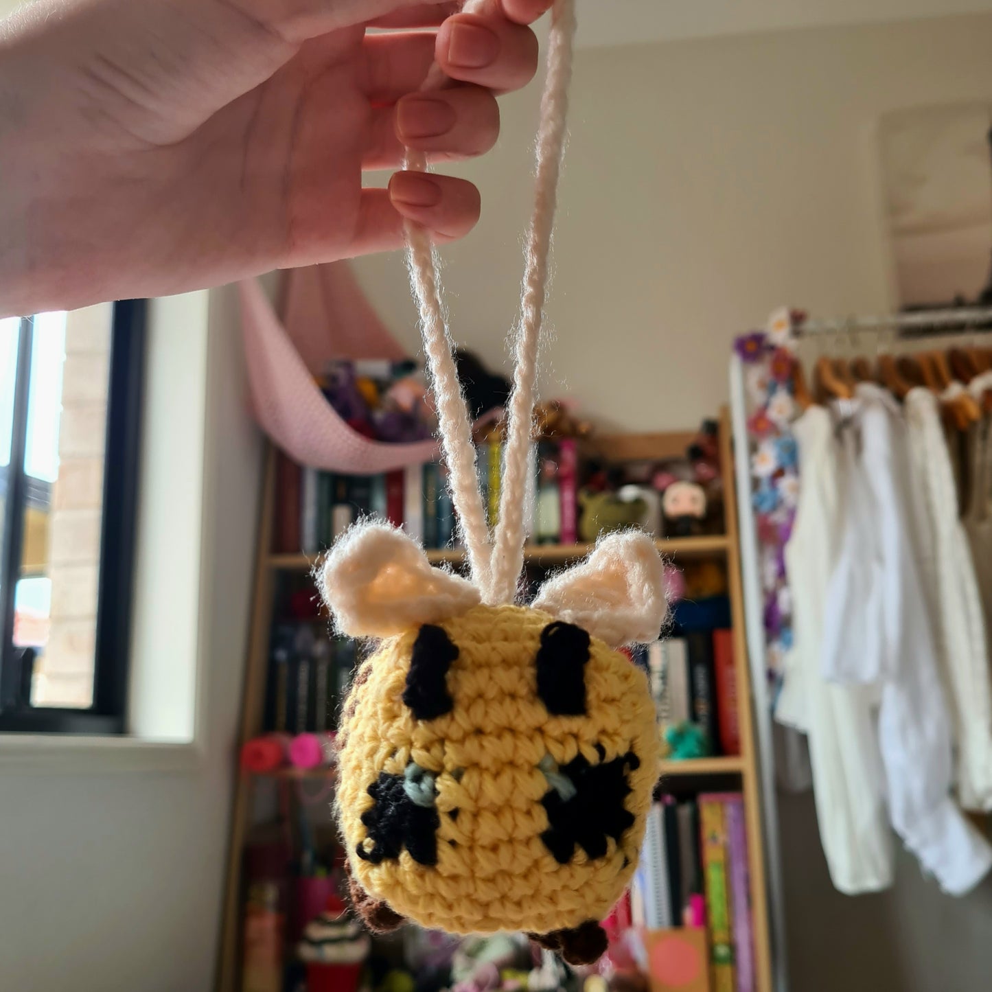 Crochet Minecraft Inspired Bee Charm
